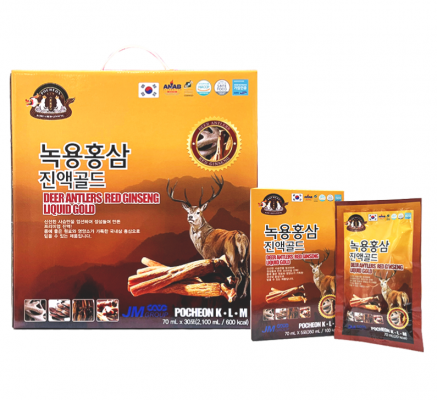 Nước Hồng Sâm Nhung Hươu Hàn Quốc Gold Hộp 30 Gói x 70ml