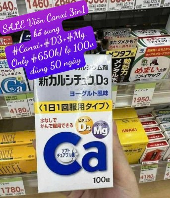 Canxi 3in1 D3 + MG lọ 100 viên