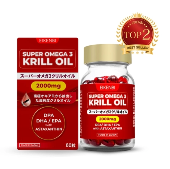 Viên Uống Dầu Nhuyễn Thể Siêu Omega - 3 Krill Oil Eikenbi [Hộp 60 viên]