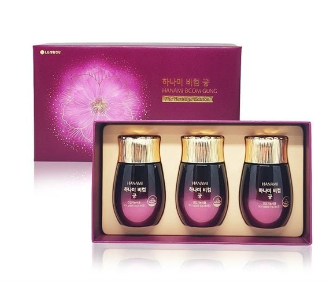 Viên uống LG Hanami Bcom Gung The Heritage Edition (84 viên x 3 hũ) (Hộp)