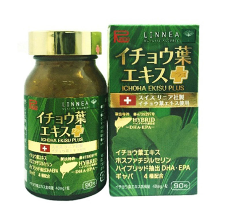 Viên uống Ichoha Ekisu Plus 90 viên (Tăng cường tuần hoàn máu não, trí nhớ)