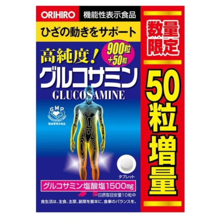 VIÊN UỐNG BỔ XƯƠNG KHỚP GLUCOSAMINE ORIHIRO 1500MG 950 VIÊN -Hàng Nhật nội địa