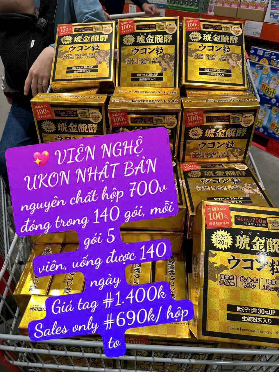 VIÊN NGHỆ UKON NHẬT BẢN nguyên chất hộp 700gram